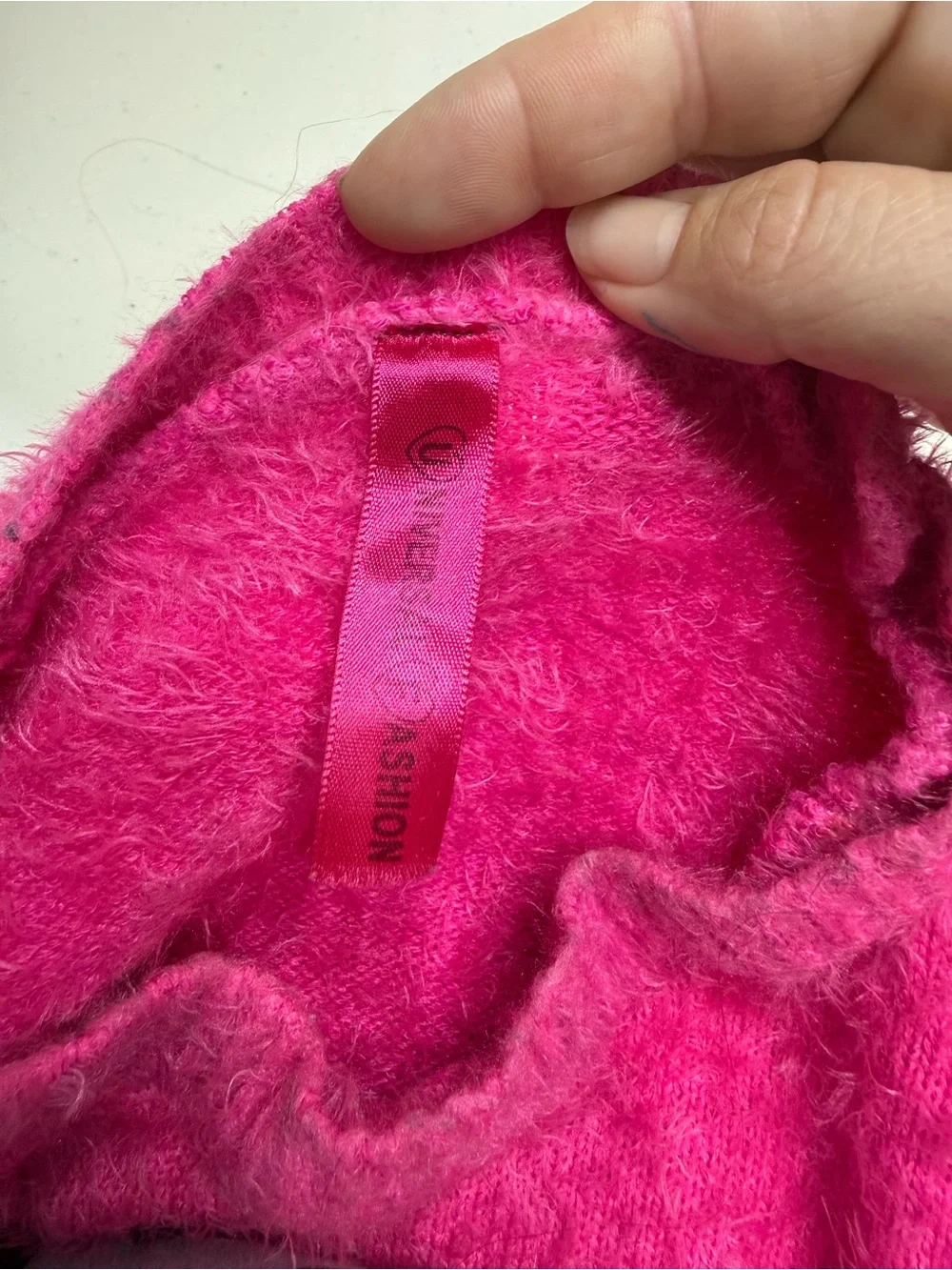 Fuzzy Ombre Pink Women's Sweater Dress